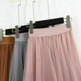 thumbnail image 3 of Femmes tulle Jupe Taille Élastique Maille long Paragraphe Jupe Robe, 3 of 7