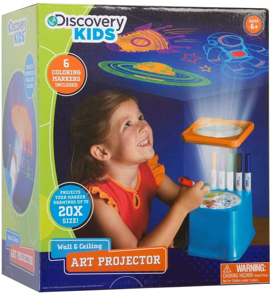 Discovery Kids Art Projector Interactive Play Toy Markers & Reuse