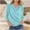 Light Blue, variant on Casual Tops for Women Gray Shirts Long Sleeve Basic Pullover Cowl Neck Ladies Solid