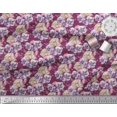 thumbnail image 3 of Soimoi Rayon Fabric Insect,Pansy & Yellow Flower Floral Print Sewing Fabric Yard 42 Inch Wide, 3 of 3