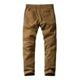 thumbnail image 3 of Pantalones a juego para hombre, ajustados, con parte delantera plana, casual, 29 camel, 3 of 5