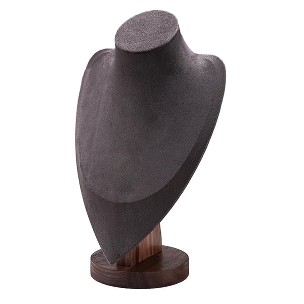 Organizador de cadenas para collares y colgantes, expositor de joyas de terciopelo para mesa y hogar. Gris Profundo L