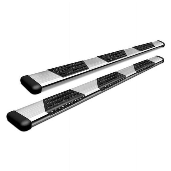 luverne truck equipment luv583036 o-mega ii running boards silver powder coat