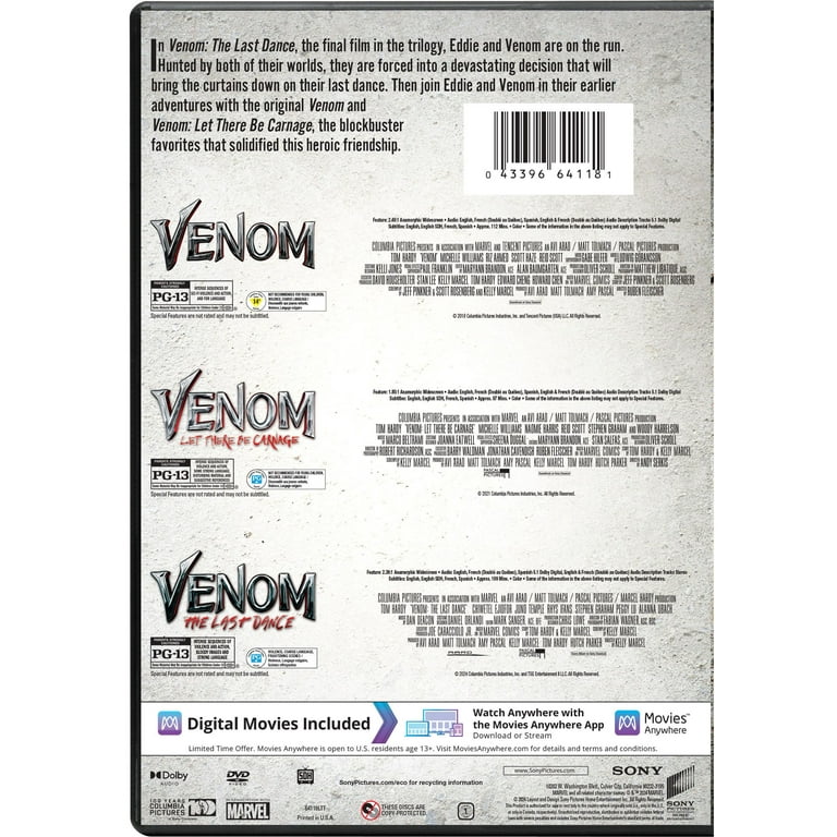 Venom 3-Movie Collection (DVD + Digital Copy) - Walmart.com