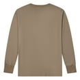 thumbnail image 2 of Men's T-Shirt Long Sleeve Crew Neck Casual Workout T-Shirt Khaki 3# Large, 2 of 8
