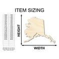 thumbnail image 2 of Unfinished Wood Alaska Shape - State - Craft - up to 46" DIY 8" / 1/8", 2 of 4