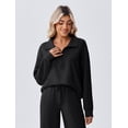 thumbnail image 5 of Pinspark Lounge Sets for Women Side Slit Sweatshirt Straight Leg Sweatpants with Pockets 2 Piece Matching Set Fall Fashion Sweatsuit Activewear Tracksuit, 5 of 6