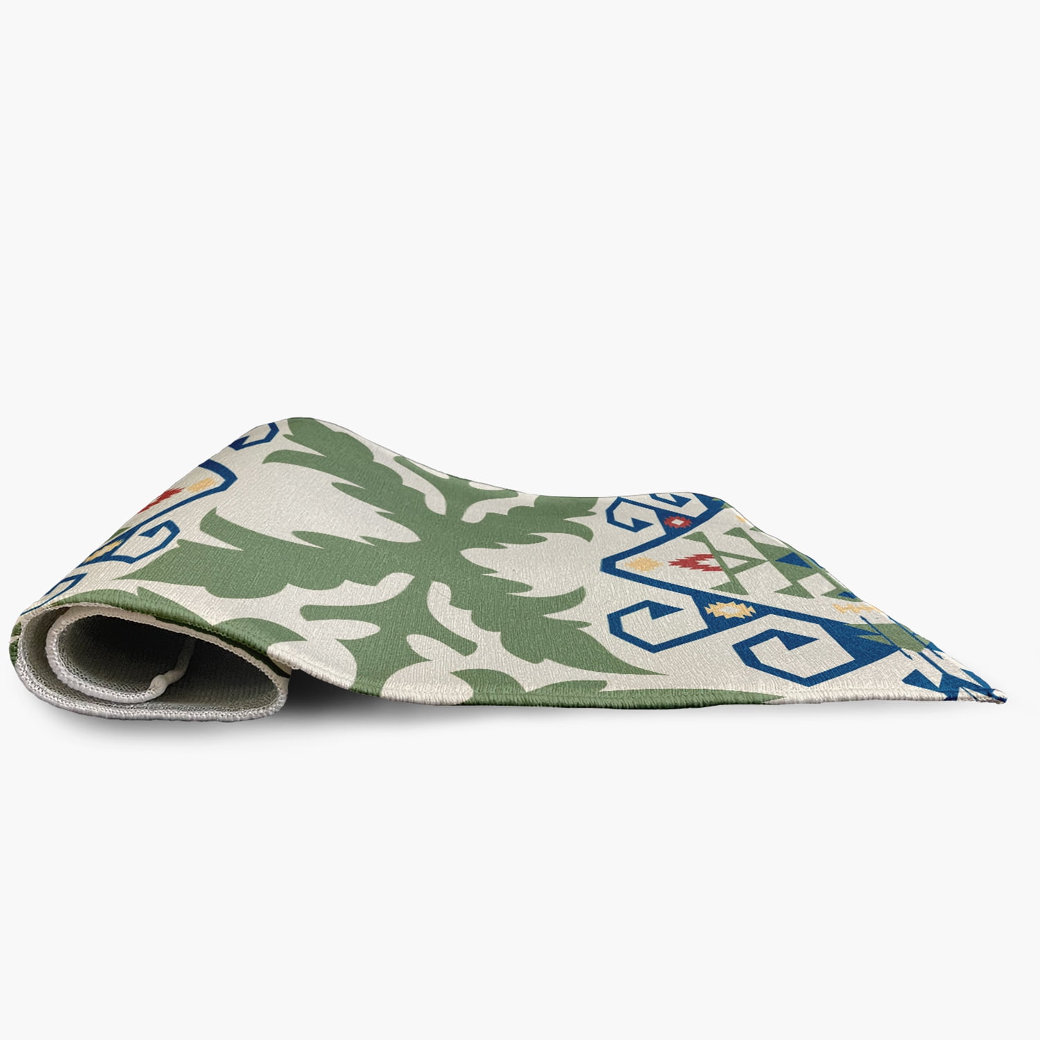 Simply Daisy 3' x 5' Dark Cobalt Blue Bombay Medallion Spring Chenille Indoor/Outdoor Rug
