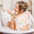 thumbnail image 2 of Loofah Back Scrubber for Shower,Bath Mesh Ball Shower Brush for Shower with Long Handle, Loofah on a Stick for Exfoliating, Mesh Back Cleaner Washer for Women & Men  (White), 2 of 8