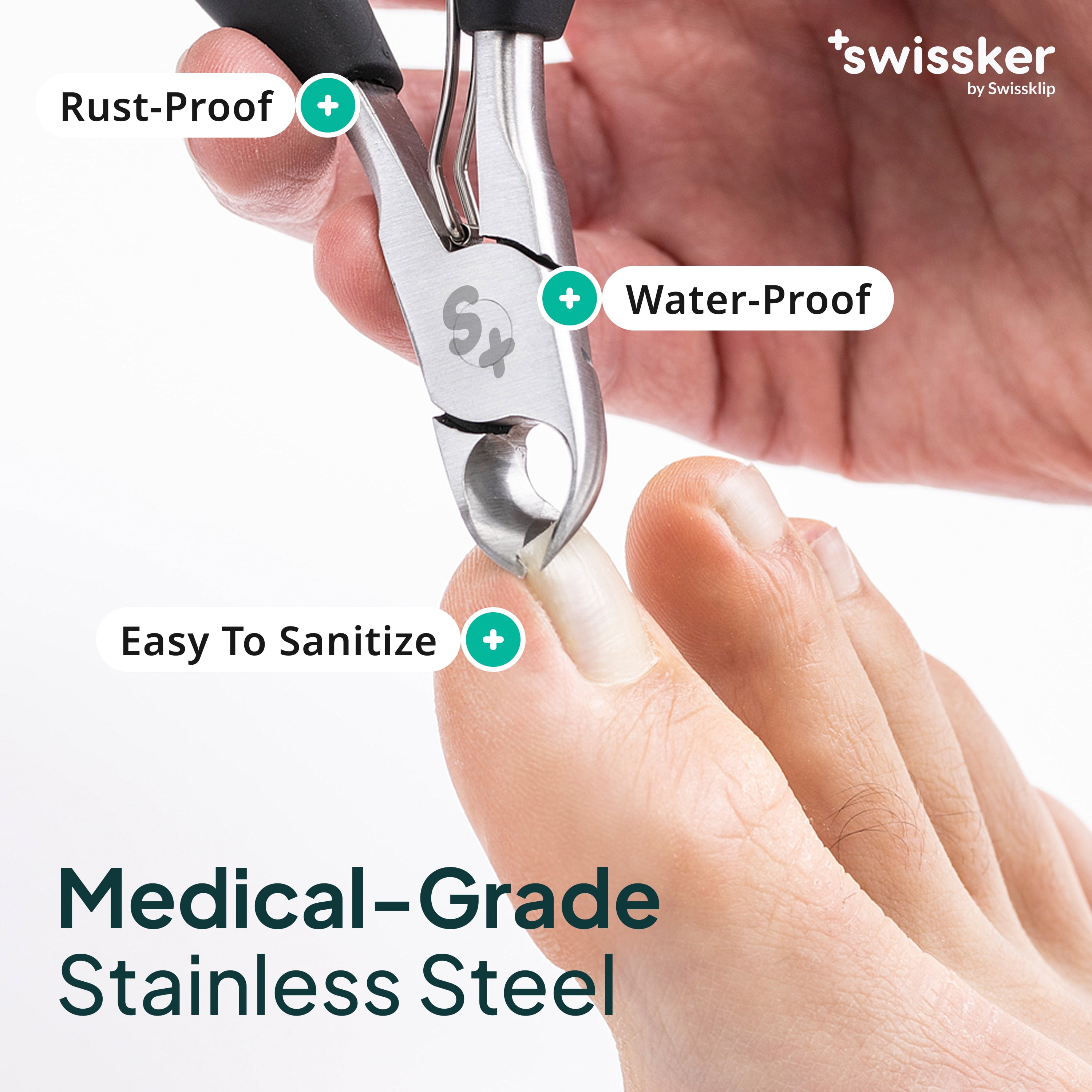 Swissklip Toenail Clippers I Heavy Duty Toe Nail Clippers I Toenail Clippers for Thick Nails I Big Toe Nail Clippers for Thick Toenails I Toenail Scissors I Heavy Duty Nail Clippers for Thick Nail