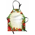 thumbnail image 1 of New Year Apron Abstract Swirled Background with Xmas Tree Pattern Baubles Candle Festive Theme, Unisex Kitchen Bib Apron with Adjustable Neck for Cooking Baking Gardening, Multicolor, by Ambesonne, 1 of 3