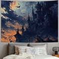 thumbnail image 2 of Orinice Bats Full Moon Tapestry Wall Hanging Unique Style Graphic Tapestries Home Decor for Living Room Bedroom Dorm Halloween Wall Art 50x40inch, 2 of 6