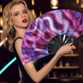 thumbnail image 4 of Paper Fans Set for Living Room Bedroom and Entrance – Elegant Accessory for Parties and Sports Events Durable Cloth Craftsmanship, 4 of 6