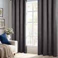 thumbnail image 2 of ZOPZO Blackout Curtains for Bedroom Living Room, Thermal Insulated Room Darkening Drapes for Modern Decor, Light Gray, 52 x 63 Inch, 2 Panels, 2 of 9
