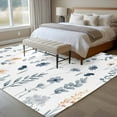 thumbnail image 4 of Rectangle Area Rugs 5 x 8 Ft, Blue Yellow Spring Floral Non-Slip Residential Carpet, Watercolor Botanical Flowers Indoor Crawling Mats Runner Rugs for Living Room/Dining Room/Bedroom, 4 of 8