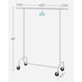 thumbnail image 5 of 286.6lb Clothes Garment Rack Heavy Duty Clothing Rack on Wheels Rolling Clothes Rack for Bedroom Living Room Matte White, 5 of 7