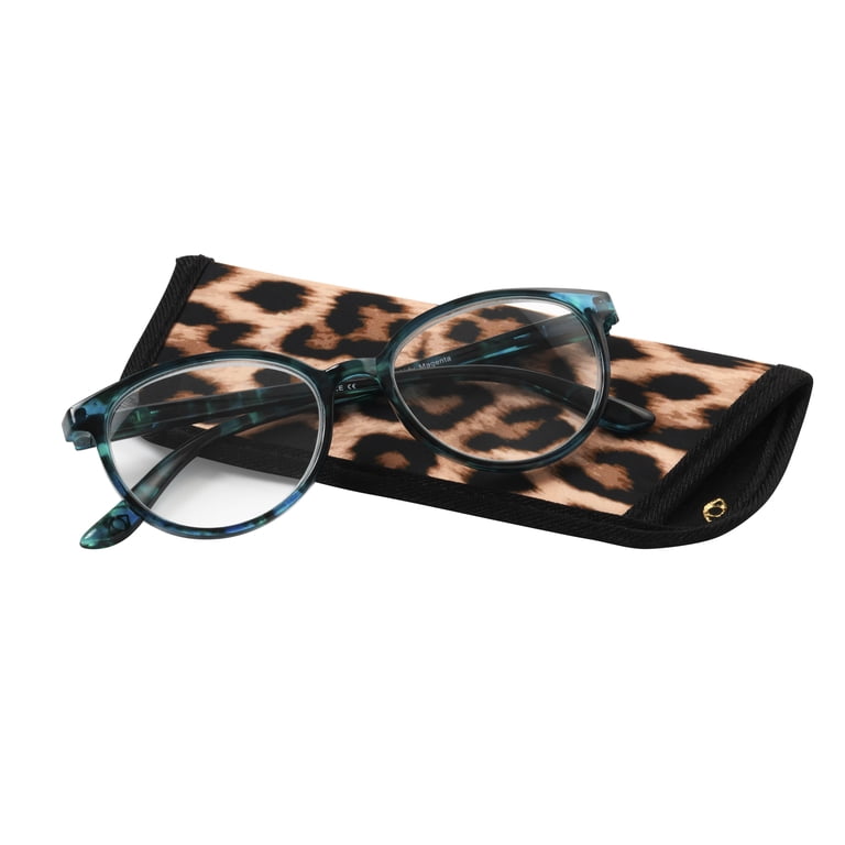 OSCAR DE LA RENTA READING GLASSES +2.00  GREY TORTOISE TEAL NWT WITH CASE Teal Tortoise Readers | Chico main image 2