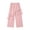 Pink, variant on Generic Girl's Y2K Bowknot Track Pants Elastic Waist Baggy Straight Wide Leg Baggy Trousers Sports Wear Tween Cute Street Dance Pant