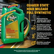 Quaker State Full Synthetic High Mileage 10W-30 Motor Oil, 1 Quart