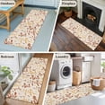 thumbnail image 5 of Orange Yellow Botanical 2'x6' Runner Rugs for Hallway Kitchen Bedside Non Slip, Rustic Country Spring Floral Summer Leaf Entryway Rug Runners with Rubber Backing, Long Carpet Runner for Laundry Room, 5 of 8