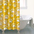 thumbnail image 4 of Yellow Dog Paw Footprint Shower Curtain 36"x72" ,Bathroom Decorative Shower Curtains Set with 12 Hooks,Modern Waterproof Washable Shower Curtain, 4 of 6