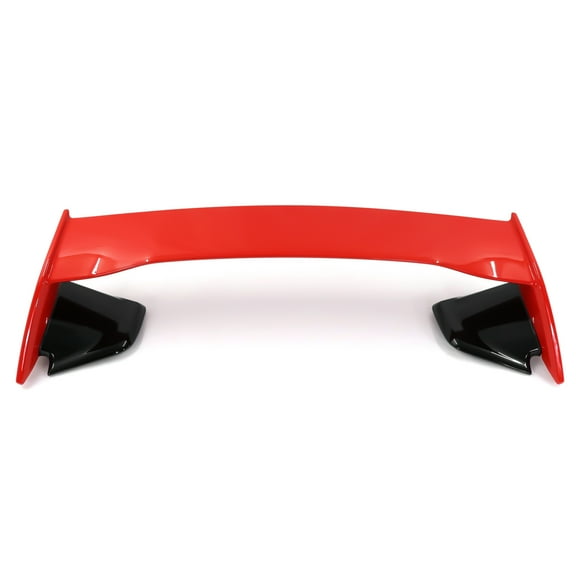 Ikon Motorsports Trunk Spoiler Compatible With 2022-2024 Subaru WRX, Painted #DCK Ignition Red with Gloss Black Leg 2015 STI Style ABS Plastic Rear Wing Deck Lid Spoiler Tail Lip