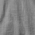 thumbnail image 4 of Camisa con cuello en V para hombre, de algodón y lino, informal, holgada, con cuello levantado Pompotops oipoqjl7453, 4 of 7