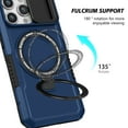 thumbnail image 3 of for iPhone 13 Pro Case with Camera Sliding Cover, [Compatible with MagSafe] with Magnetic Ring Kickstand, Military Grade Heavy Duty Protection Phone Case for iPhone 13 Pro, Royalblue, 3 of 10
