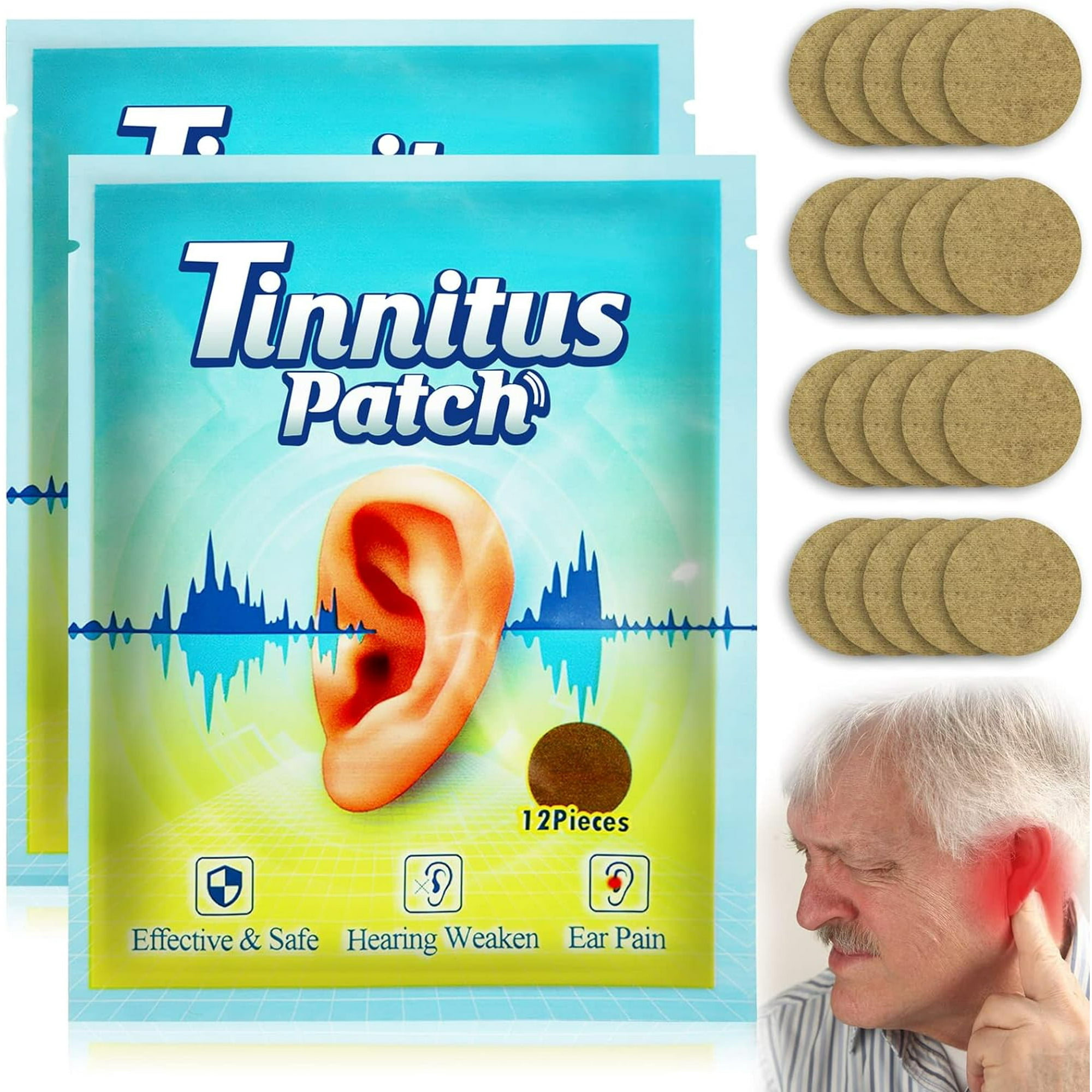 Tinnitus Relief Patches for Ringing Ears Natural Herbal Relieves Earaches Patches Ear Infection Treatment Patches for Hearing Loss Ear Pain Relief Soothing Ear Pain Itchiness 2 Pack 24Pcs Walmart