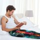 thumbnail image 5 of Balery Neon Spectrum Cat Portrait Pantalones de pijama para hombre, pijama ultraligero, pantalón de descanso-Large, 5 of 6