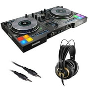 Hercules DJControl Jogvision DJ Controller Bundle + AKG K240 Headphones & Audio Cable