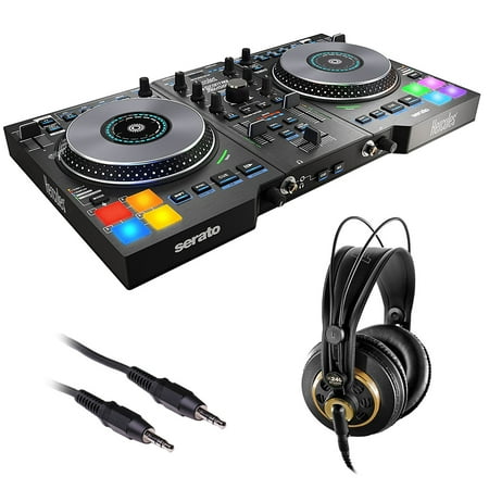 Hercules DJControl Jogvision DJ Controller Bundle + AKG K240 Headphones & Audio Cable
