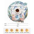 thumbnail image 6 of 13 Inch Round Placemats Set of 6, Seahorse Coastal Non Slip Heat Insulation PP Table Mats, Summer Nautical Starfish Coral Grey Wooden Washable Place Mats for Kitchen Dining Party Table Decor, 6 of 7