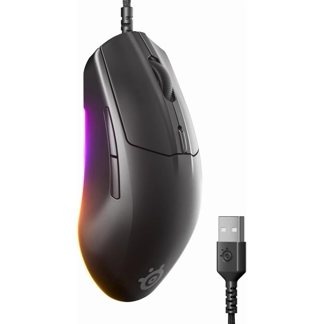 SteelSeries Rival 3 Gen 2 Gaming Mouse – Brand new | 8500 DPI TrueMove Core Optical Sensor | 60 Million Click Durability | Low Latency | 77g Lightweight | 100% PTFE Feet | RGB | Black