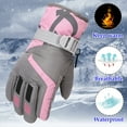 thumbnail image 4 of HNMKIU Windproof Winter Warm Kids Ski Gloves for Boys and Girls Outdoor Snowboarding Skating Mittens Grey,4-7 Years, 4 of 5
