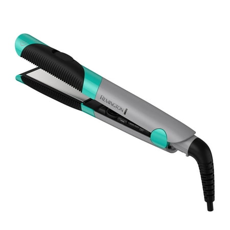 Remington 4-in-1 Ceramic MultiStyler, Straightener or Flat Iron, Curling Iron, Aqua, (Best Straightener For Curly Hair)