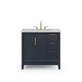 thumbnail image 2 of Water Creation Elizabeth 36" Wood Single Bathroom Vanity in Blue & Gold, 2 of 6