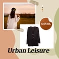 thumbnail image 4 of Qarigey Abrigo de moda chal de punto chaqueta de verano exquisito regalo dulce lavable ropa de mujer mano de obra fina cárdigan suelto Abrigos y chamarras Negro Qarigey AP013515-02, 4 of 6