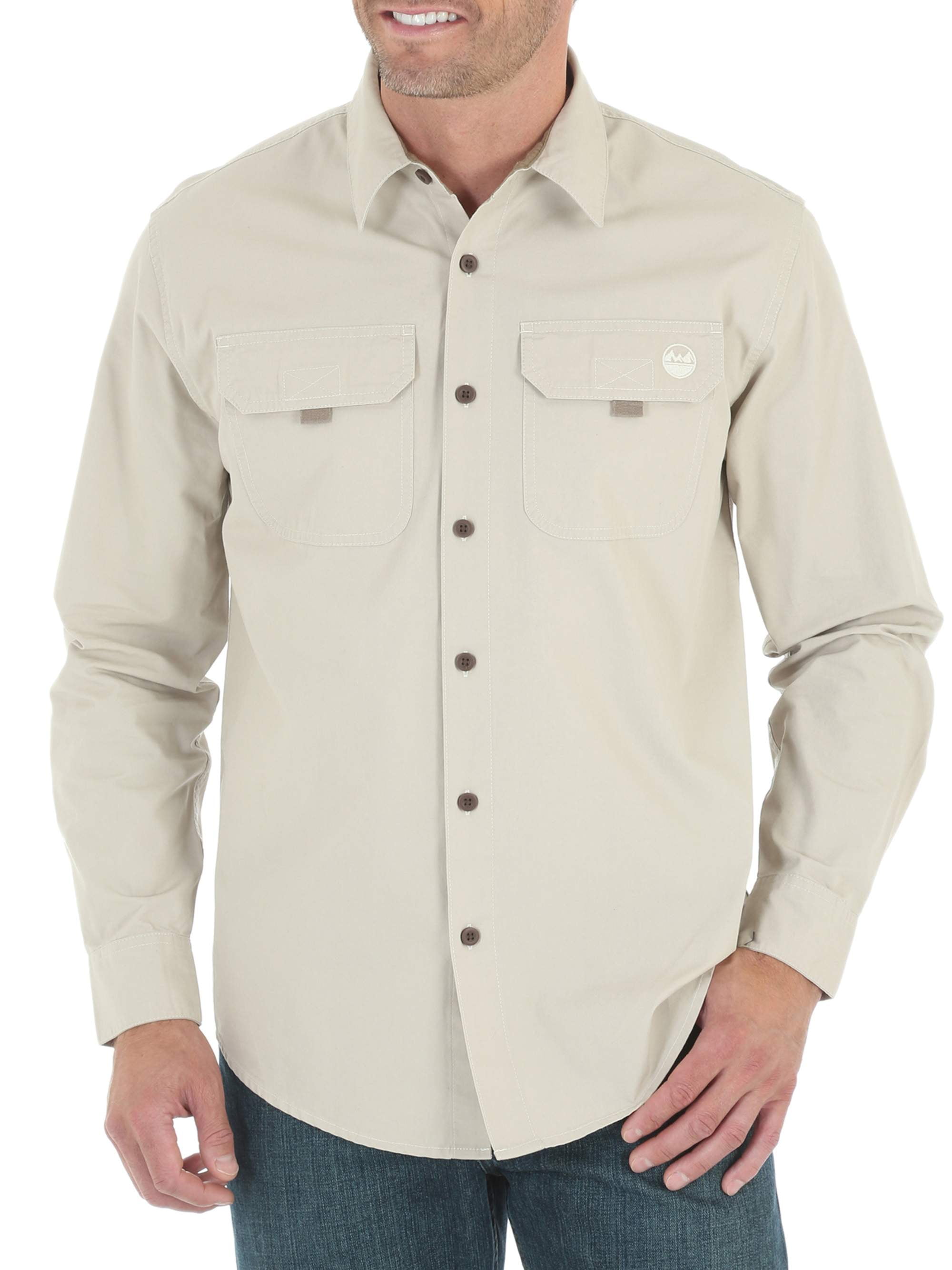 Big Men's Long Sleeve Woven Canvas Shirt - Walmart.com