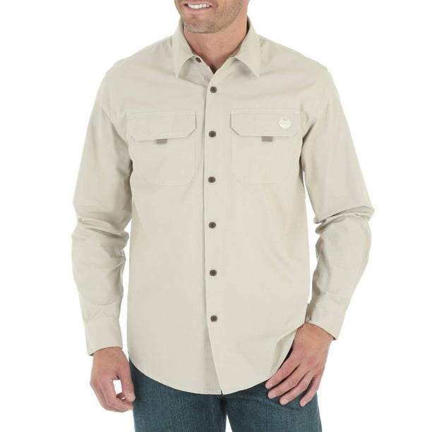 Big Men's Long Sleeve Woven Canvas Shirt - Walmart.com