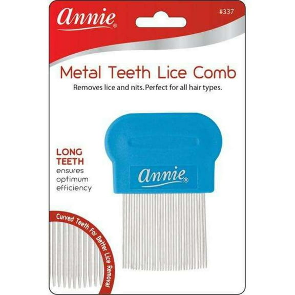 ANNIE - Metal Teeth Lice Comb Blue