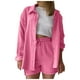 thumbnail image 1 of Conjunto primaveral liso para mujer: camiseta de manga larga + pantalones cortos de cintura alta con cordón, poliéster, informal/para exterior, ligero/transpirable, tallas asiáticas, 1 of 7
