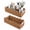 Brown, variant on 2 Pcs Wicker Baskets with Wood Handles, Toilet Paper Basket, Handmade Woven Rectangular Storage for Bathroom, Home Sundries Storage (Brown S+L)