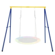 Gymax Extra Large Heavy Duty A-Frame Steel Swing Stand All-Steel Metal Swing Frame