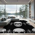 thumbnail image 2 of ODIKA Beast Streetwear Men Pixel Gothic Cross Dorm Guys Skull Graphic Refined Non-Slip Chair-Friendly for Dining Room, Large Office, Lounge, 2 of 7