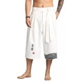 thumbnail image 1 of Hombres 3/4 Largos Pantalones Cortos De Algodón Ropa De Lino, 1 of 7