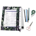 thumbnail image 5 of Wobogo Purple Lily A4 Size Clear Polyester File Pocket Set of 2 Zipper Home Work Office Organizer, 5 of 7