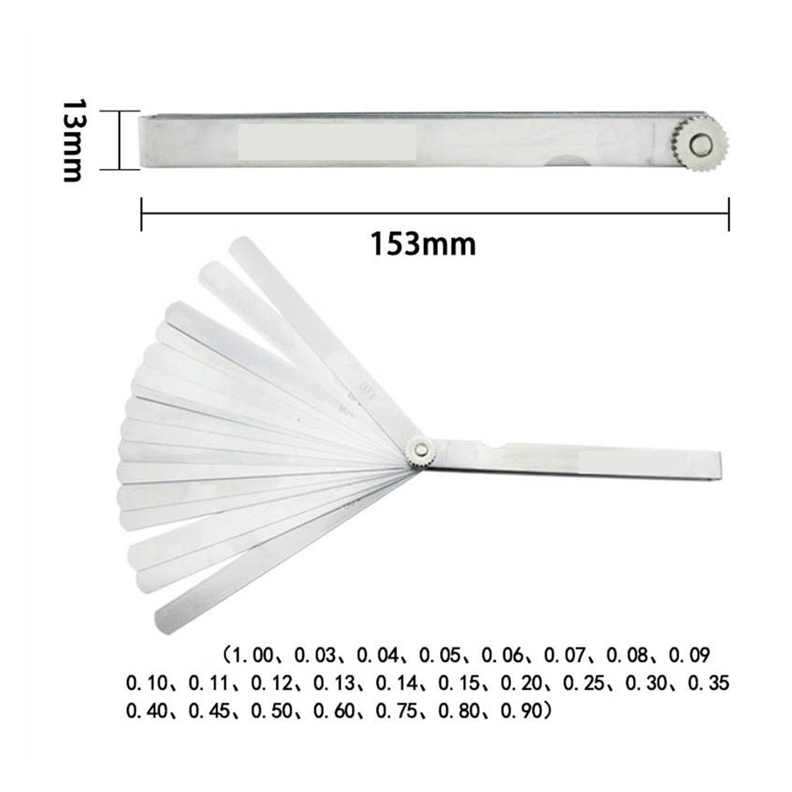 Gap Thickness Ruler Feeler Gauge Steel High Precision 0.03-1.0mm 150mm