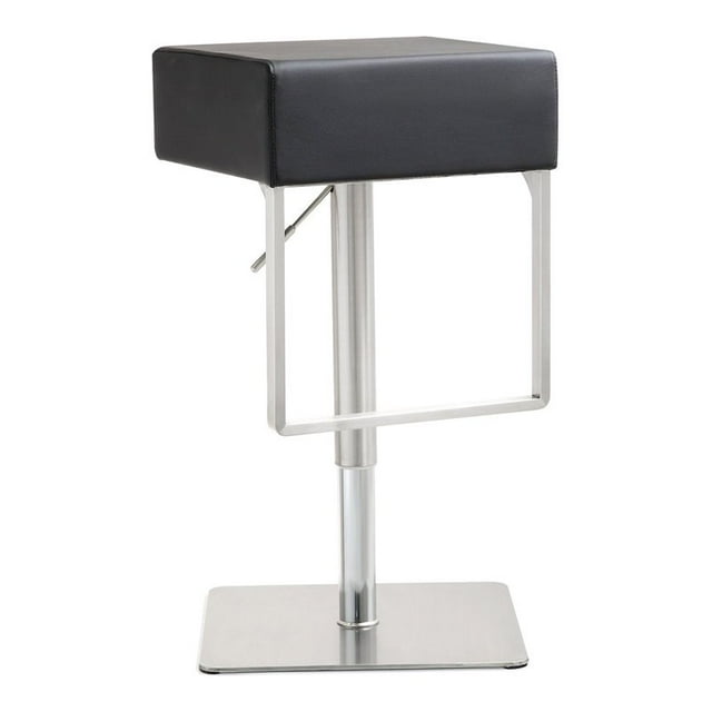 TOV Furniture Seville 25" Réglable Tissu Contemporain Tabouret en Noir