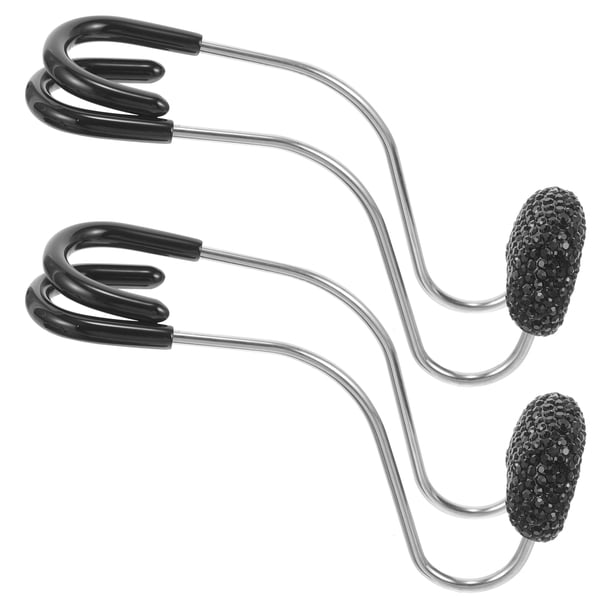 GOOHOCHY 2Ud Soporte Para Bolsas En Auto Con Gancho Oculto Para Reposacabezas Negro